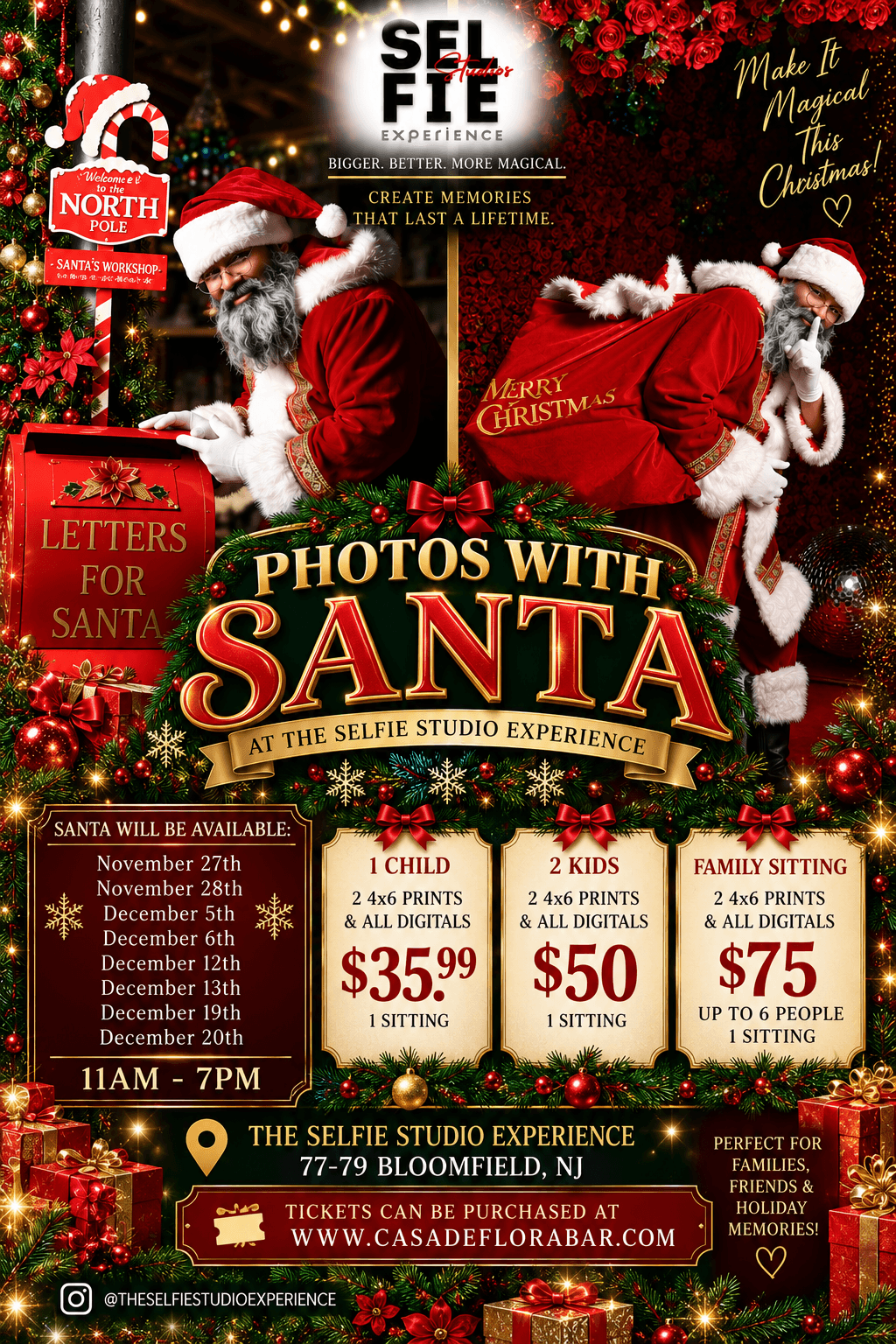 Santa at The Selfie Studio Experience